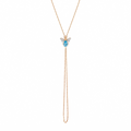 AURELIA BEE MILA GOLD DIAMOND BLUE TOPAZ HAND CHAIN
