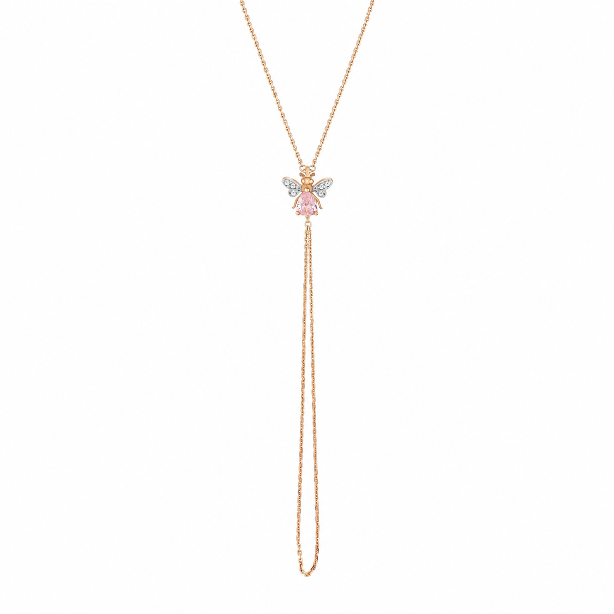 AURELIA BEE MILA GOLD DIAMOND PINK SAPPHIRE HAND CHAIN