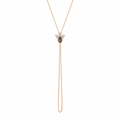 AURELIA BEE MILA GOLD DIAMOND SMOKY TOPAZ HAND CHAIN