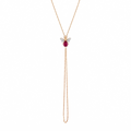 AURELIA BEE MILA GOLD DIAMOND RUBY HAND CHAIN