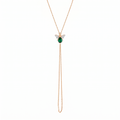 AURELIA BEE MILA GOLD DIAMOND EMERALD HAND CHAIN