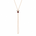 AURELIA BEE MILA GOLD DIAMOND GARNET HAND CHAIN