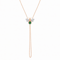 AURELIA BEE LIVA GOLD DIAMOND EMERALD HAND CHAIN