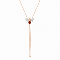 AURELIA BEE LIVA GOLD DIAMOND GARNET HAND CHAIN