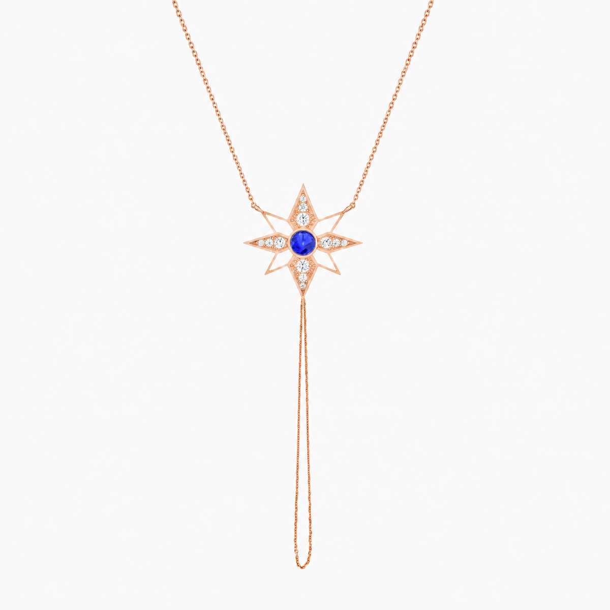 VEGA STAR VESPERA GOLD DIAMOND SAPPHIRE HAND CHAIN