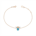 AURELIA BEE MILA GOLD DIAMOND BLUE TOPAZ BRACELET