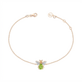 AURELIA BEE MILA GOLD DIAMOND PERIDOT BRACELET