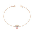 AURELIA BEE MILA GOLD DIAMOND PINK SAPPHIRE BRACELET