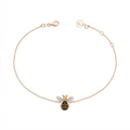 AURELIA BEE MILA GOLD DIAMOND SMOKY TOPAZ BRACELET