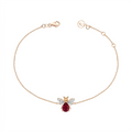 AURELIA BEE MILA GOLD DIAMOND RUBY BRACELET