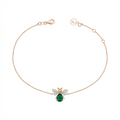 AURELIA BEE MILA GOLD DIAMOND EMERALD BRACELET