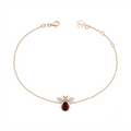 AURELIA BEE MILA GOLD DIAMOND GARNET BRACELET