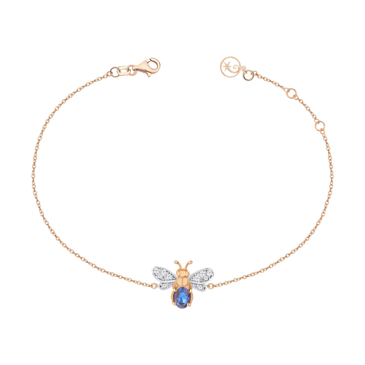 AURELIA BEE LIVA GOLD DIAMOND SAPPHIRE BRACELET