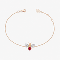 AURELIA BEE LIVA GOLD DIAMOND RUBY BRACELET