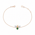 AURELIA BEE LIVA GOLD DIAMOND EMERALD BRACELET