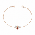 AURELIA BEE LIVA GOLD DIAMOND GARNET BRACELET