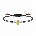 AURELIA BEE MILA GOLD DIAMOND PERIDOT CORD BRACELET