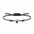AURELIA BEE MILA GOLD DIAMOND SAPPHIRE CORD BRACELET
