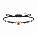 AURELIA BEE MILA GOLD DIAMOND SMOKY TOPAZ CORD BRACELET