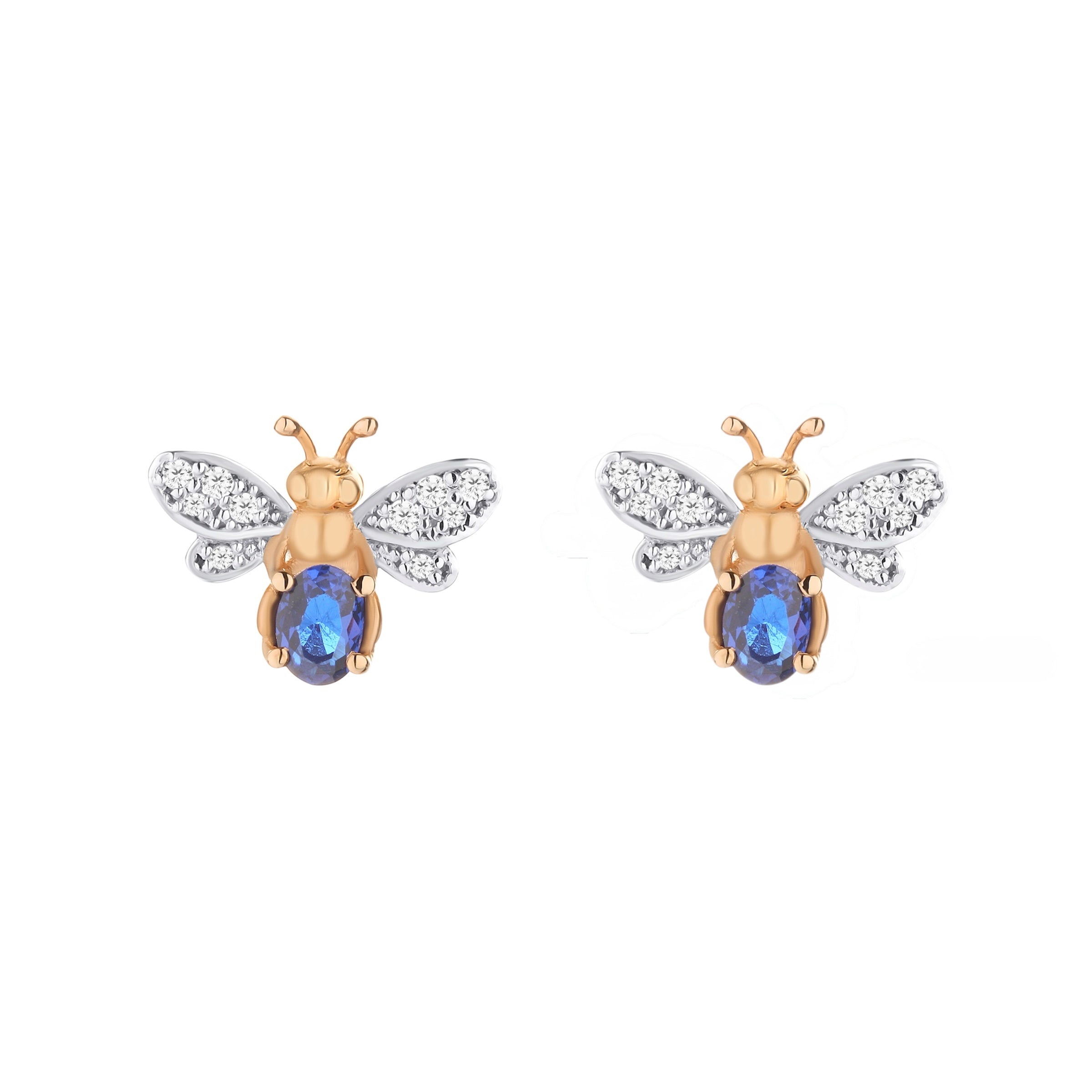 AURELIA BEE LIVA GOLD DIAMOND AMETHYST EARRING