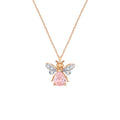 AURELIA BEE MILA GOLD DIAMOND PINK SAPPHIRE NECKLACE