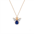 AURELIA BEE MILA GOLD DIAMOND SAPPHIRE NECKLACE