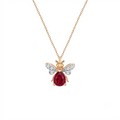 AURELIA BEE MILA GOLD DIAMOND RUBY NECKLACE