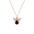 AURELIA BEE MILA GOLD DIAMOND GARNET NECKLACE
