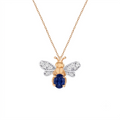 AURELIA BEE LIVA GOLD DIAMOND SAPPHIRE NECKLACE