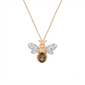 AURELIA BEE LIVA GOLD DIAMOND SMOKY TOPAZ NECKLACE
