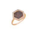 SACRED HONEYCOMB GOLD COGNAC DIAMOND RING