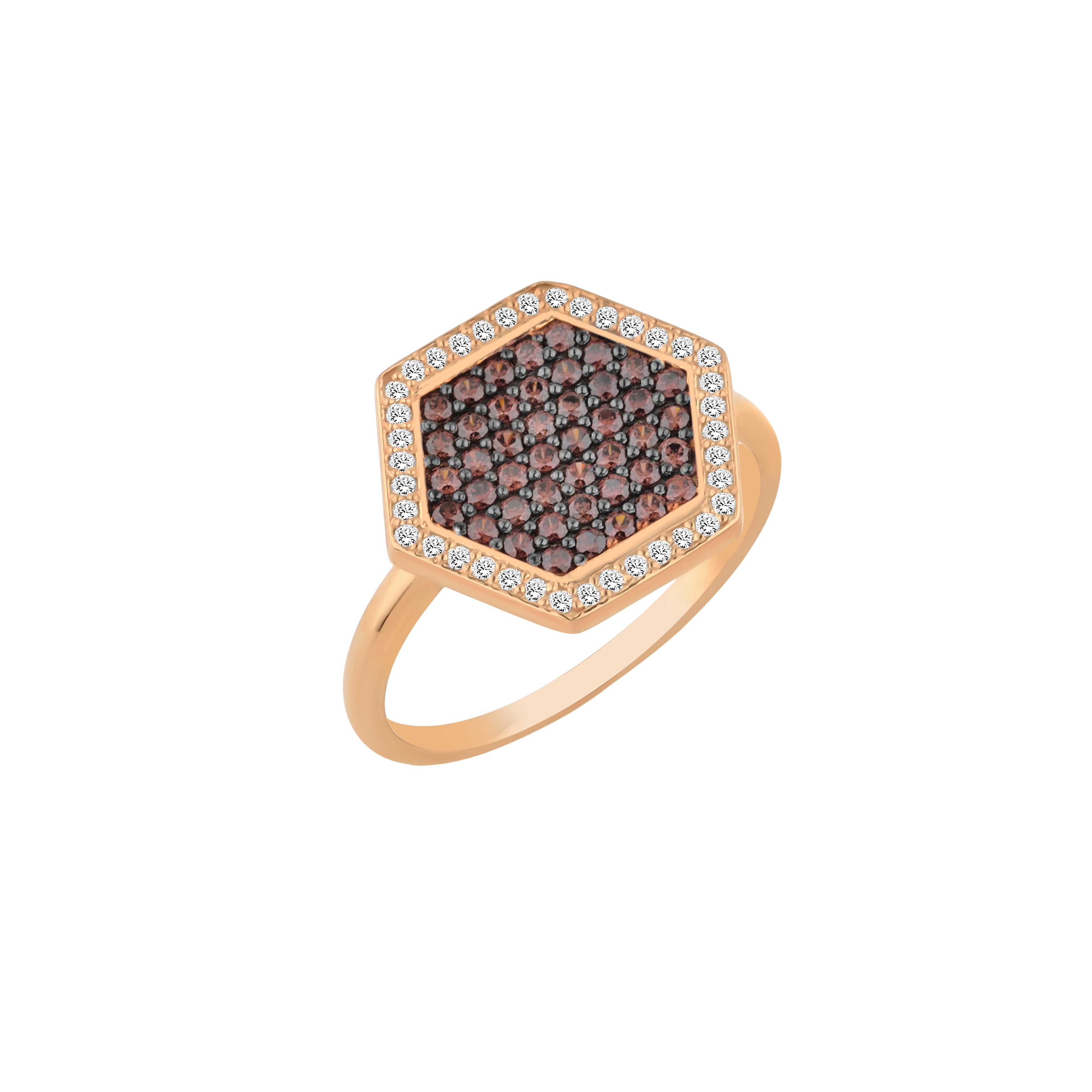 SACRED HONEYCOMB GOLD COGNAC DIAMOND RING